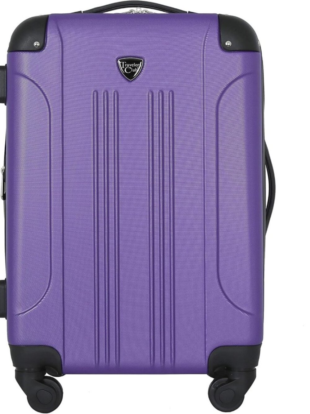 Expandable Purple Hardside Spinner Luggage - 22" Carry-On Travel Bag